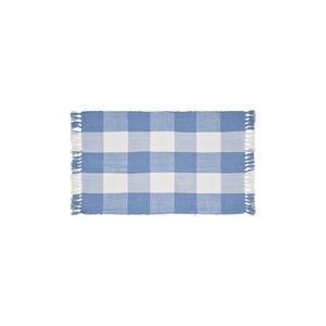 My Texas House Blue & White Gingham Fringe Layering Rug, Easter 2026
